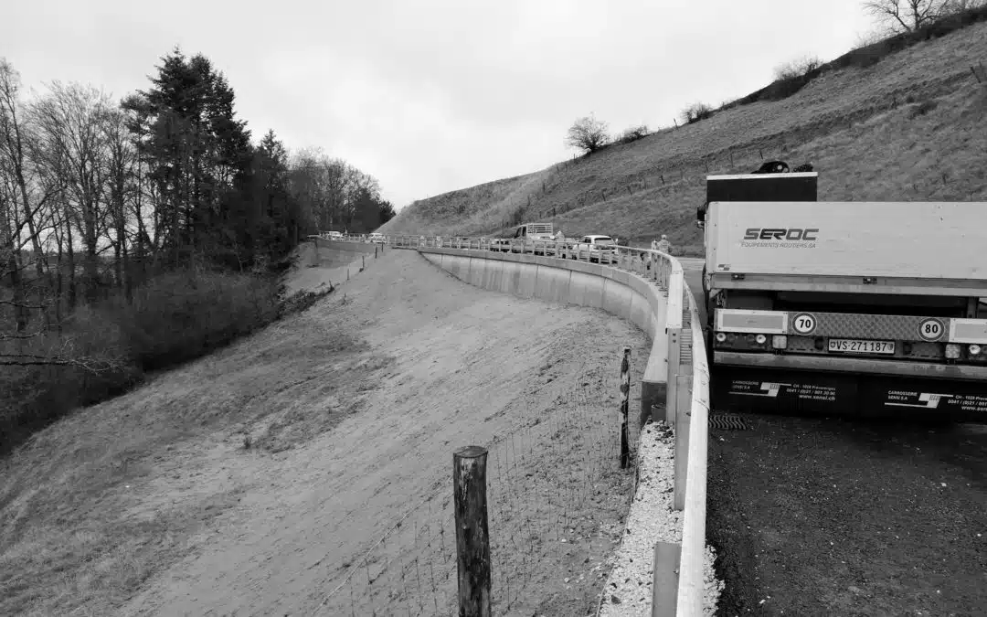 Assainissement de trois murs de soutènement aval à Bioley-Magnoux