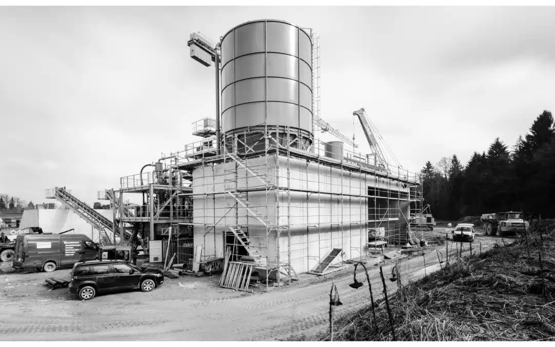 Station de traitement de granulats et élargissement de la route cantonale à Bettens